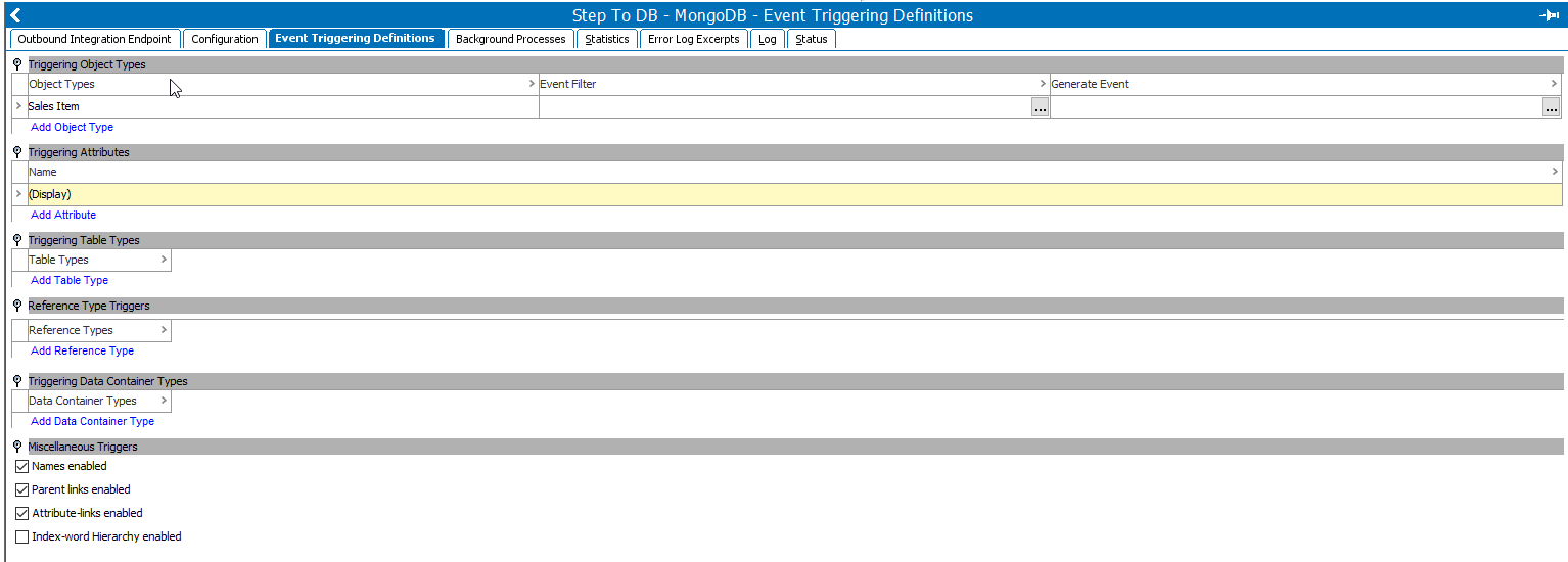 Standard OIEP configuration