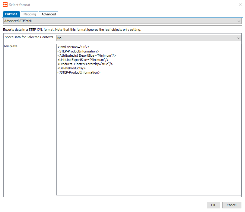 Define output XML format and custom mappings